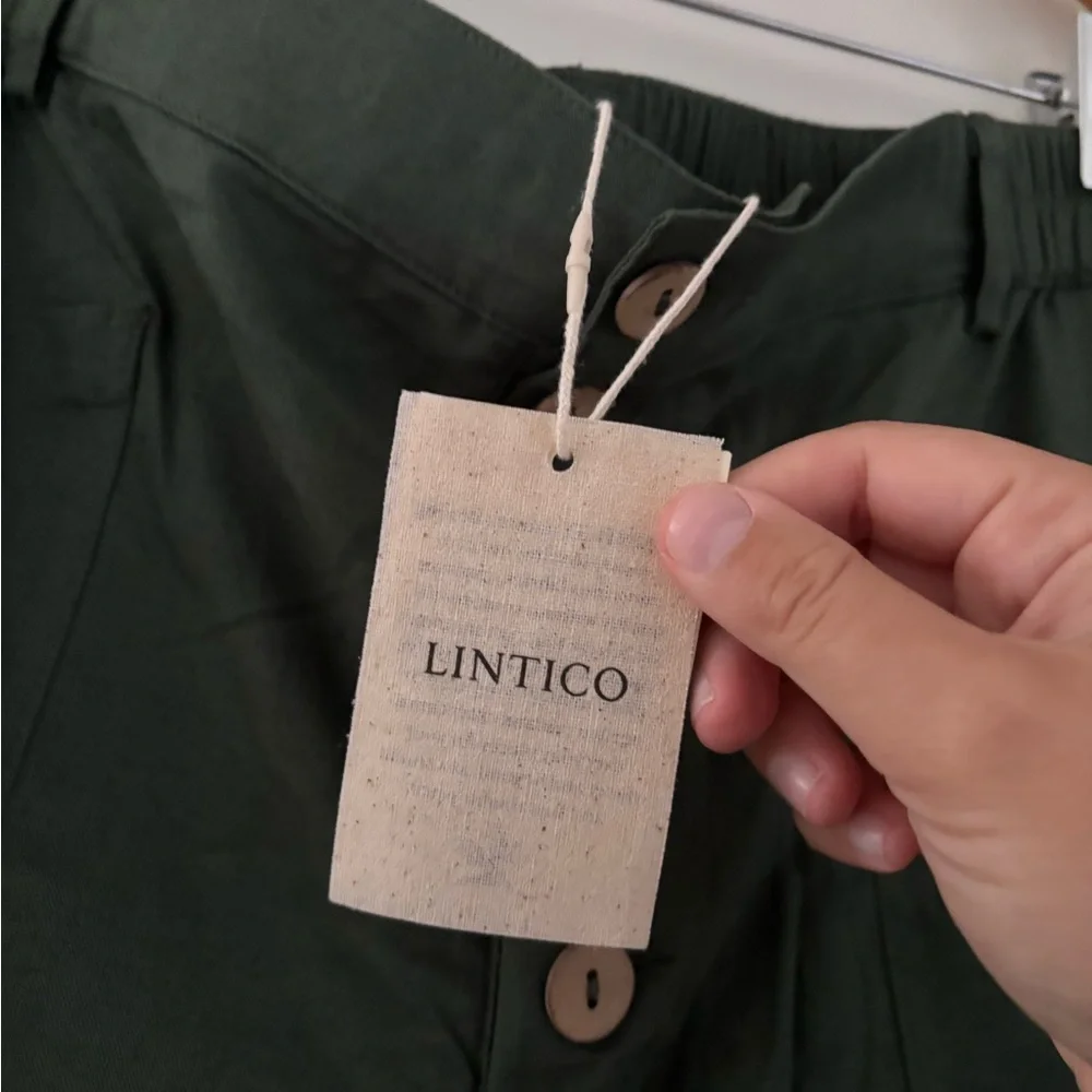 NWT Lintico Simple Button Fly Pants Heidi Linen Lagenlook - Picture 8 of 10